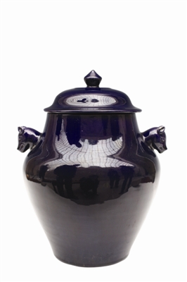 清代茄皮紫釉瓷器