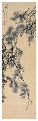 清晚期僧人画家虚谷《松鼠图》轴欣赏